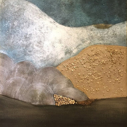 "Small river"Mixed Media Painting