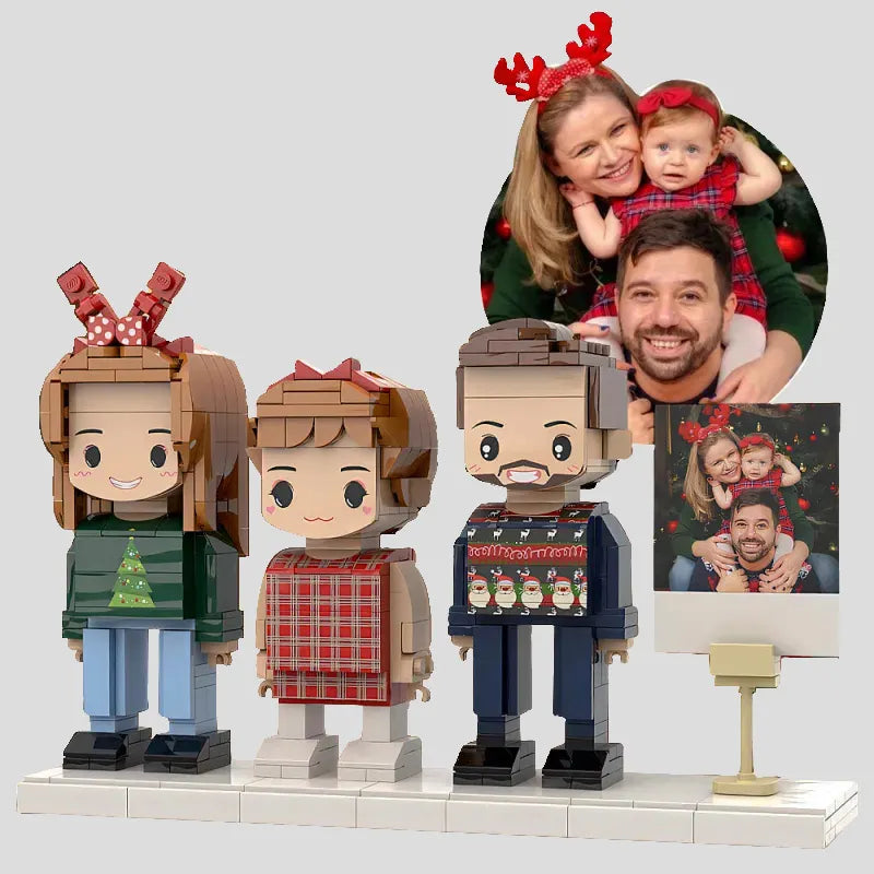 CHRISTMAS - THEMED CUSTOM - MADE BUILDING BLOCKS: REPLICATE FAMILY JOY