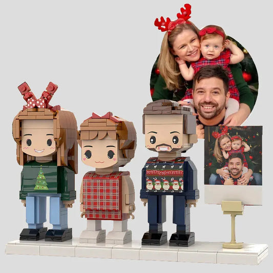 CHRISTMAS - THEMED CUSTOM - MADE BUILDING BLOCKS: REPLICATE FAMILY JOY