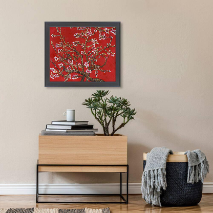 Branches of an Almond Tree in Blossom, Ruby Red