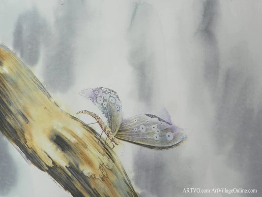Charcoal Paintings in The Nature of Gouaches - Butterfly